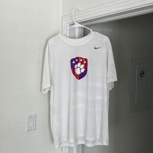 Nike White Clemson Soccer Tee